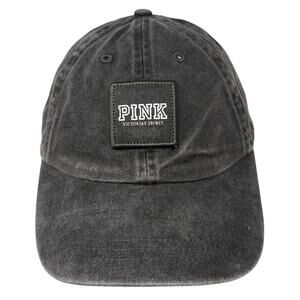 PINK Victoria's Secret Patch Slideback Hat Gray One Size Adjustable